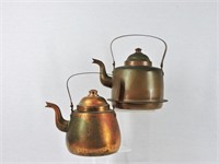 2 pcs Antique Copper Kettles