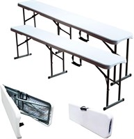 Bosovel 2pcs 6ft Folding Bench Seat Plastic