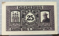 1921 German bank note