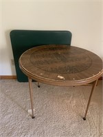 2 card tables- round & square