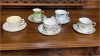 Five Cup and Saucer Sets