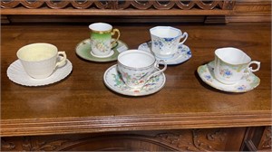 Five Cup and Saucer Sets