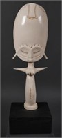 Antique Carved Ivory Akua'ba Fertility Statue