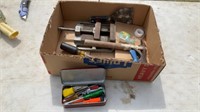 Box Of Tools Small Vice Hammers Screwdrivers