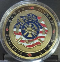 Fire department challenge coin