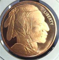 1 oz fine copper coin Indian Head