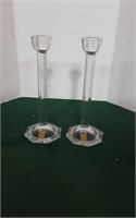 7 glass candle holders