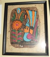 Framed Tribal artwork 10” x 8”