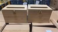 1 LOT: (2) WOODEN TRASH BAG BOXES **WILL BE BY
