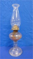 Antique Pedestal Glass Oil Lamp