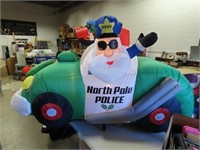 Inflatable North pole Police car Santa Works.