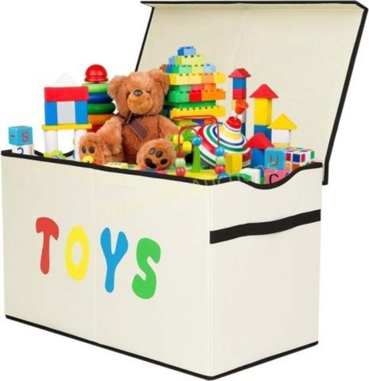 YOLOXO Toy Box Chest  Large Storage  Beige