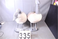 2 Plastic Geese