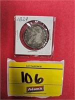 1829 CAPPED BUST 50 CENT PIECE