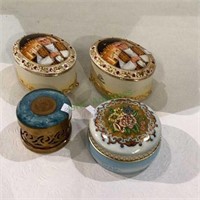 Trinket box collection includes two porcelain