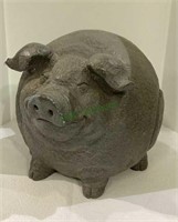 Adorable larger resin pig yard art figurine