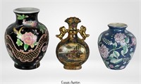 3 Vintage Chinese Vases- Satsuma