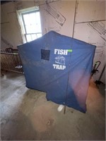 FISH TRAP ICE SHANTY, VTG. SUPERIOR FISHING POLE>>