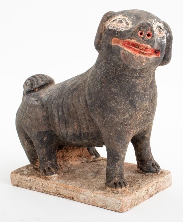 Chinese Han Pottery Figure of A Dog