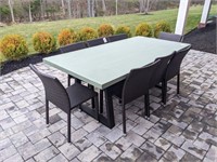 9PC PATIO TABLE & CHAIRS
