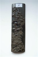 Chinese carved zitan wrist rest,
