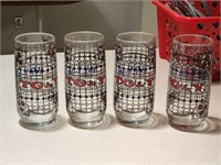 SET OF (4) VINTAGE T.G. & Y  "THE BREAK" GLASSES