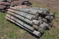 Bundle of Wood Post, Approx 7Ft