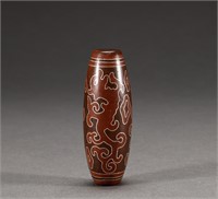 Hetian jade snuff bottle of Qing Dynasty