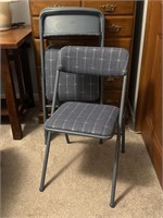 Four Blue Cosco Folding Chairs