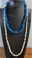 .925 GSJ Blue Agate& LES Benaro Quartz Necklaces