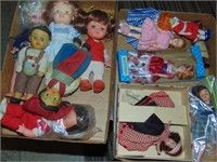 (2) Flats of Vintage Dolls