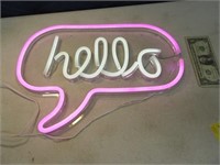 17" Lighted "HELLO" Sign