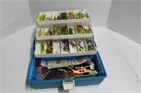 3-Tray Tackle Box w/ Soft Baits & Accessories