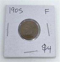 1905 Antique Indian Head Penny Coin