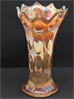 Marigold Carnival Glass Vase