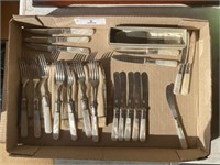 Assorted Mother of Pearl Knives and Forks