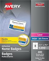 (N) AVERY Flexible Name Badges for Laser and Inkje