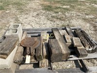 Pallet of Wood & Concrete Trailer Stoppers