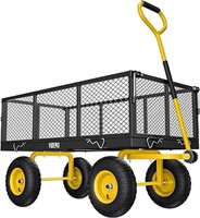Steel Garden Cart, 2-in-1 900 Lbs Heavy Duty Utili