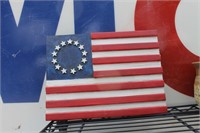 WOOD USA FLAG CUTOUT