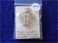 Royal Canadian Armoured Corp Cap Badge