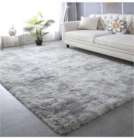 MSRP $70 8x10 Grey Shag Area Rug