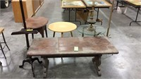 Furniture lot, table, end tables, stand, lamp,