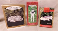 3 Star Wars & Star Trek Hallmark Christmas tree