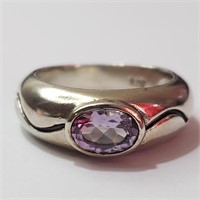 $160 Silver Amethyst Ring