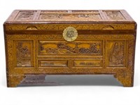 Carved Chinese Blanket Chest