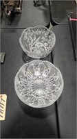 2 - CUT CRYSTAL BOWLS 8" & 9"