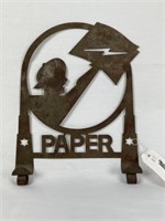 Newspaper Holder Tin Cutout