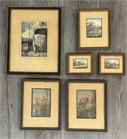 Collection of Framed Art Pieces