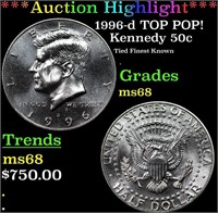 ***Auction Highlight*** 1996-d Kennedy Half Dollar